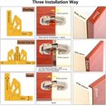 thumbnail image 4 of 4-Pack Hidden Hinges for Cabinet Doors Frameless, Concealed Cabinet Hinges, Surface Mount Hinges, 4 of 4