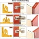 thumbnail image 4 of Paquete de 4 bisagras ocultas para puertas de gabinete sin marco, bisagras de gabinete ocultas, bisagras de montaje en superficie, 4 of 4