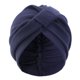 thumbnail image 1 of Turbante de color liso con diseño anudado elástico, tejido grueso con textura de gofre, estilo étnico indio., 1 of 8