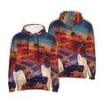 thumbnail image 4 of Zufioo Cultural Silhouette Journey Design Fleece Comfortable Hoodie for Mens,Sweatshirt for Men,Pullover Hooded Sweatshirt for Men -Small, 4 of 5