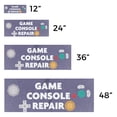 thumbnail image 3 of Game Console Repair Vinyl Decal 48 Inch x 18 Inch Weatherproof Heavy-Duty Adhesive Backing | Xbox, PlayStation, Nintendo Fixes, Expert Service | Made in USA, 3 of 6