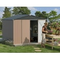 thumbnail image 6 of YODOLLA 8 x 6 ft. Outdoor Metal Storage Shed with Sliding Roof & Lockable Door, 6 of 7