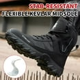 thumbnail image 5 of Men's Steel Toe Safety Boots,Non Slip Ankle Protection Safety Shoes,Puncture-Resistant Work Shoes for Factory|Construction|hiking|Outdoor,Black Size 9.5, 5 of 10
