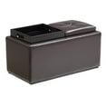 Hodedah Imports Medium Ottoman with Flip Over Tray