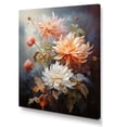 thumbnail image 2 of Designart "Peach White Mums love expression I" Floral & Botanical Canvas Print, 2 of 5