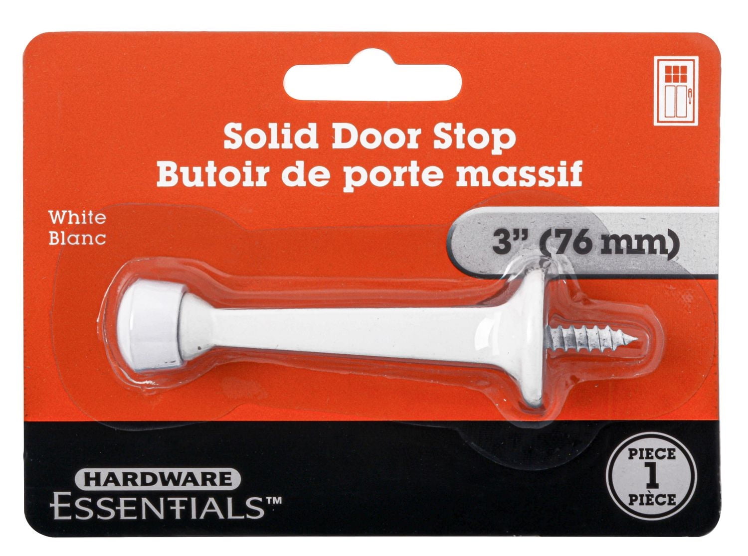 SOLID DOOR STOP - WHITE, SOLID DR STOP - WH