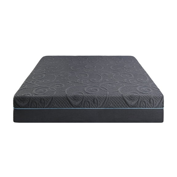 CoSoTower 11-Inch Eastern King Bed Mattress Gel-Infused Memory Foam Hybrid Mattress, Dark Gray, Mattress in A Box
