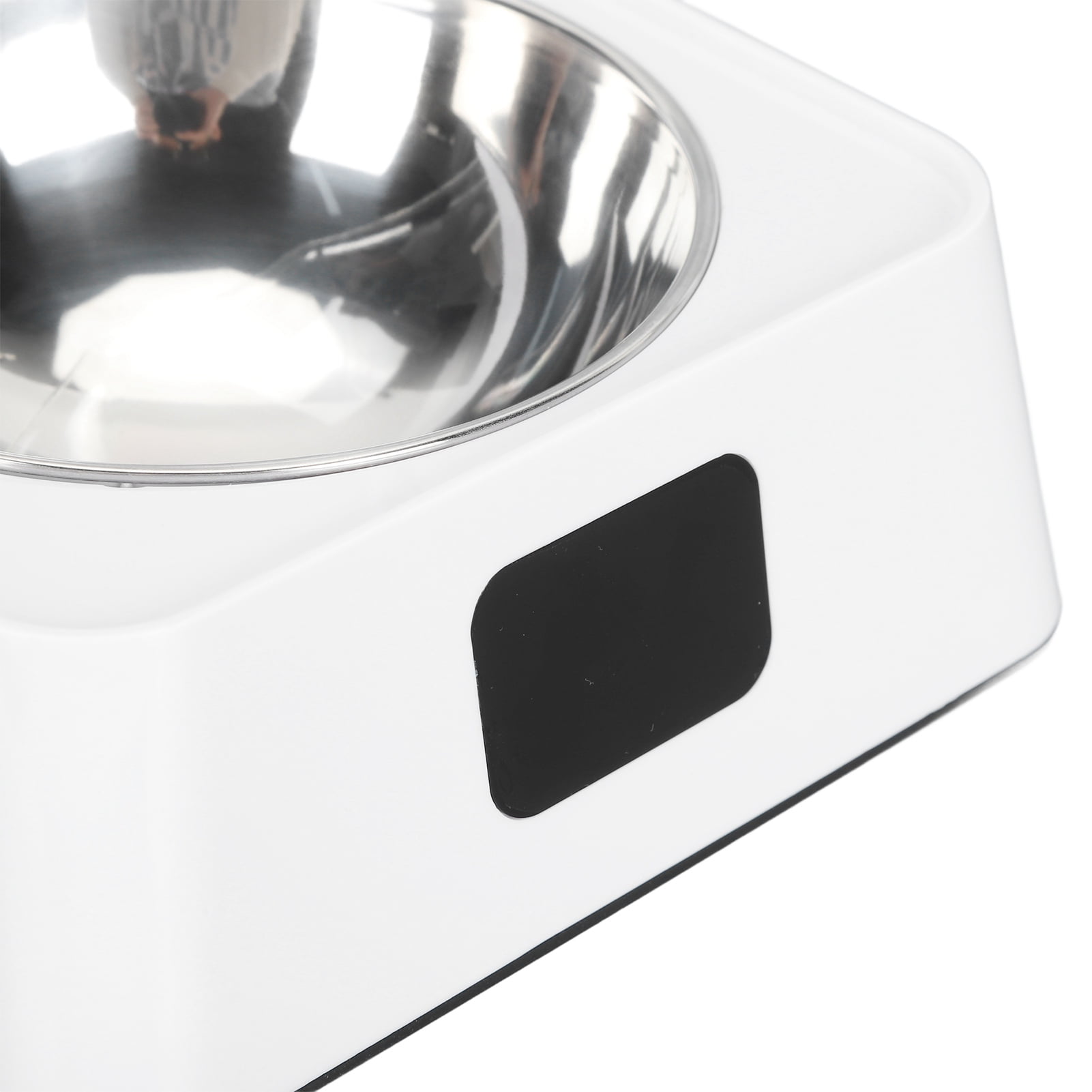 Yajisi Automatic Cat Feeder with Infrared Sensor Cover, Removable Stainless Steel Bowl, Battery Powered Intelligent Dog Feeder (8.3 in / 21 cm)