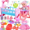 JoyStone Baby Play Set with 12.5" Doll, Crib, High Chair, 41 Pcs Accessories & 2 Outfits, Pretend… — $36.98 (38% off)