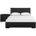 thumbnail image 2 of Black Upholstered King Platform Bed with Nightstand, 2 of 4