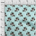 thumbnail image 1 of oneOone Coton Bio Voile Feuilles & Motif Floral Imprimé BTY 42 Pouces de Large, 1 of 4