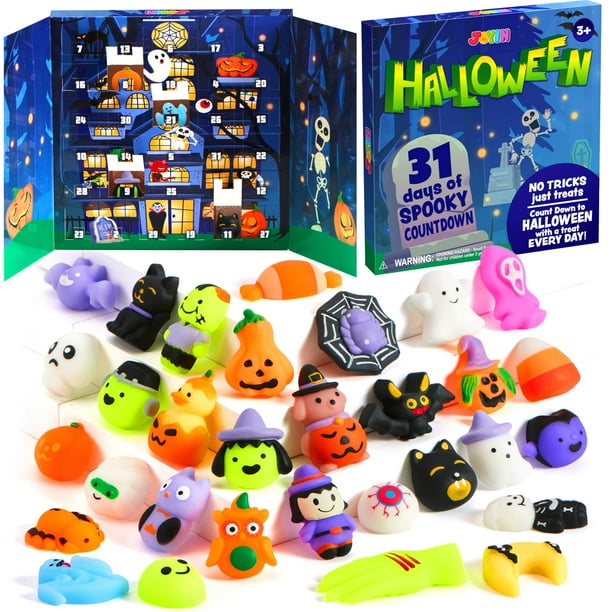 Calendario de Adviento JOYIN Halloween 2025 con 31 mochi Squishy Toy