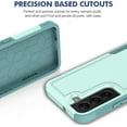 thumbnail image 6 of for Samsung Galaxy S22 Case: Dual Layer Protective Heavy Duty Cell Phone Cover Shockproof Rugged with Screen Protector - Military Protection Bumper Tough - Samsung Galaxy S22 5G 2022, 6.1 inch, Green, 6 of 15