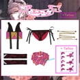 thumbnail image 4 of Disfraz de Cosplay de Daki Seaon 2, horquillas para el pelo, peluca con tatuaje, disfraz de Anime, Upper Moon 6, vestido de kimono sexy, traje de fiesta para mujer, 4 of 5