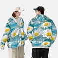 thumbnail image 6 of Kll Daisy Flowers Print Men'S Women’s Upf 50+ Sun Protection Outdoor Hoodie Jacket Long Sleeve Fishing Hiking Performance Shirt- 3x-Large, 6 of 8