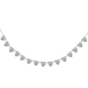 9ft Heart Shaped Clear Iridescent Beaded Christmas Garland