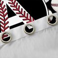 thumbnail image 4 of Homewish Baseball Initial Letter Black Out Curtains, Cartoon Monogrammed A Curtains Pack of 2 (42x63 Each), Kawaii Ball Print Bedroom Curtains, Blackout Curtains Home Decor, 4 of 6