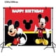 thumbnail image 1 of Disney-Fondo de vinilo de Mickey Mouse para fiesta de Cumpleaños de Niños, paño de pared de Minnie Mouse, decoración para Baby Shower, 1 of 4