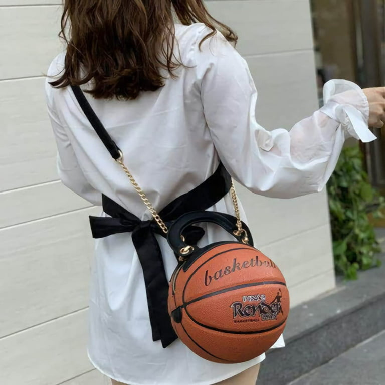  Women Basketball Shaped Cross Body Messenger Bag Purse