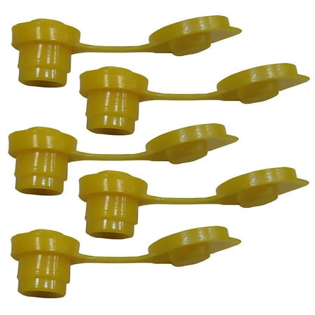 5 Yellow Fuel Gas Can Jug Vent Cap (Best Gas Cap Replacement)