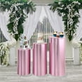 thumbnail image 6 of GUOOL 3Pcs Cylinder Plinth Stand Covers Plinth Stand Pillar Covers Cylinder Pedestal Covers for Birthday Party Thanksgiving Wedding pink, 6 of 9