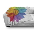 thumbnail image 3 of Flower Soft Flannel Fleece Blanket, Rainbow Colored Sunflower or Daisy Spring Inspired Image Hippie Style Modern Design, Cozy Plush for Indoor and Outdoor Use, 50" x 70", Multicolor, by Ambesonne, 3 of 6