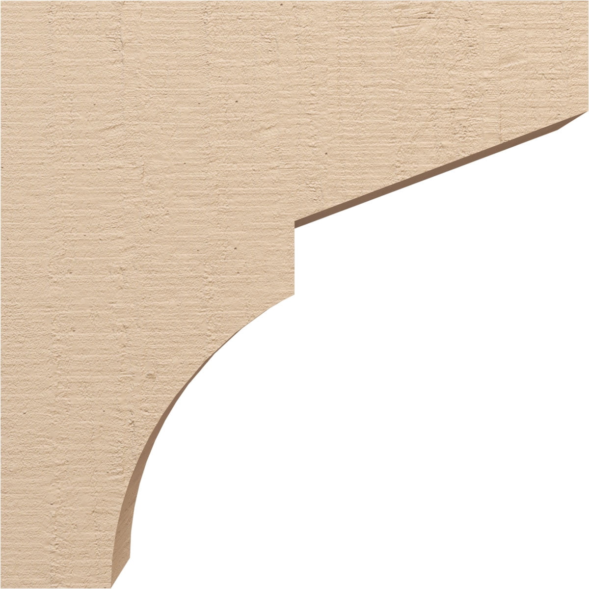 6"W x 24"D x 24"H Thin Monterey Rough Cedar Woodgrain TimberThane Corbel, Primed Tan