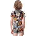 thumbnail image 3 of Looney Tunes Cartoons Boys 2-Piece Swimsuit Set, Short Sleeve Rash Guard & Swim Trunks, 3 of 7