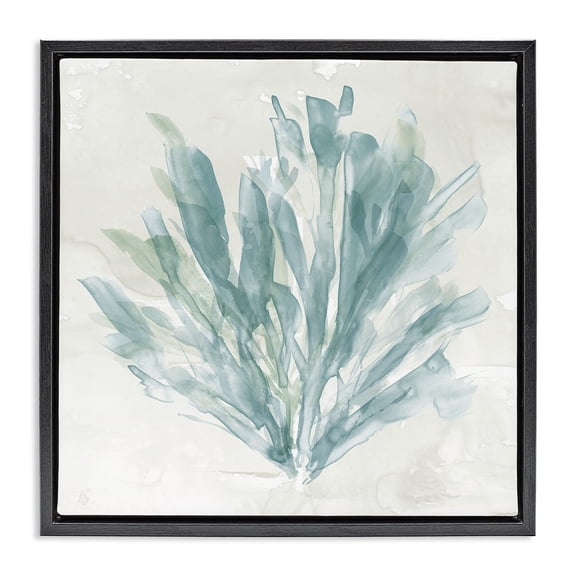 Stupell Industries Abstract Coral Tendrils Animals Painting Black Floater Framed Canvas Art Print Wall Art, 18 x 18