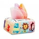 thumbnail image 3 of Caja de pañuelos para bebés con 10 bufandas coloridas, juguetes sensoriales de aprendizaje temprano, juguetes suaves de alto contraste para bebés para Estilo A Hugo  juego sensorial, 3 of 10
