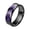 Black, variant on Women's Stainless Steel Trendy Purple Enamel Flat Band Wedding Engagement Ring Gold Size 10