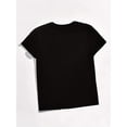 thumbnail image 3 of Camiseta informal de cuello redondo para mujer con estampado de corazones, de algodón, ligera, de manga corta, para todas las estaciones, para adultos, hombres, mujeres, adolescentes, jóvenes., 3 of 6