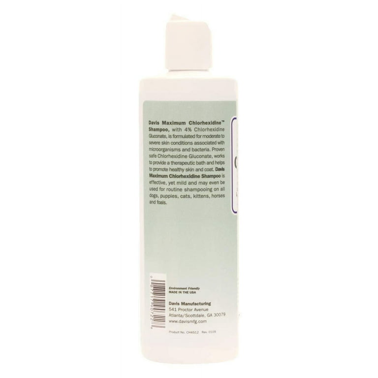 Davis Maximum Chlorhexidine 4 Pet Shampoo 12 oz. Walmart