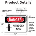 thumbnail image 2 of (2 Pack) Nitrogen Gas OSHA Danger Sign 14 Inch X 10 Inch Vinyl Label Decal Sticker Weather Resistant, UV Protected for Workplace, Business, and Construction Site, Made in the USA, 2 of 7