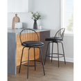 thumbnail image 6 of LumiSource Black Riley Claire 26" Fixed-Height Counter Stool - Set of 2, 6 of 12