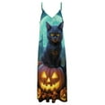 thumbnail image 4 of Halloween Ghosts Horror Pumpkin Design Sleeveless Dress Woman Fashion Long Dresses Women's Summer Suit Dress 2025, 4 of 7