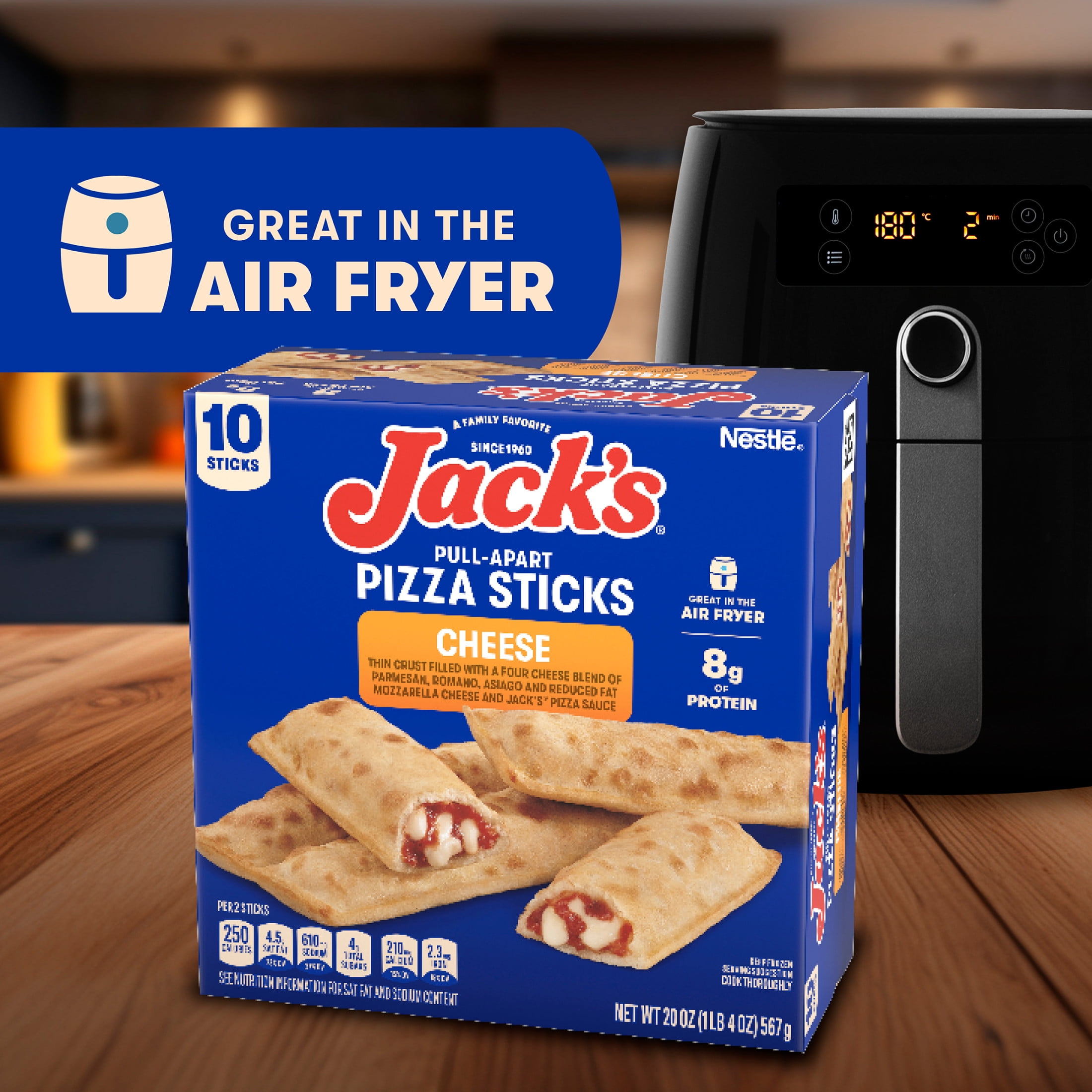 Jack's Cheese Pizza Stick Snacks, 20 oz Box (Frozen)