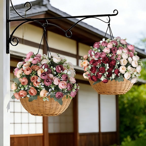 2 Packs Artificial Peonies Flowers Boho Faux Flowers Arrangements Artificial Centerpiece Spring Bouquet Floral Wedding Decoration for Vase(Red)