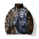 thumbnail image 3 of Abrigos de invierno de algodón con estampado digital 3D, chaquetas casuales de moda para hombre, con algodón añadido y espesado, novedad en parkas para hombre, 3 of 5