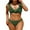 Green, variant on Womens Ruffle Bikini Sets Tie Back Two Piece Bathing Suit Push Up Swimsuit