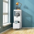 thumbnail image 4 of Costway Bathroom Wooden Floor Cabinet Multifunction Storage Rack Stand Organizer Bedroom, 4 of 10