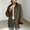 Coffee, variant on Women's Fall Winter Corduroy Collar Chore Jacket Button Up Long Sleeve Multi Pocket Wear