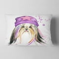 thumbnail image 2 of Designart Cute Dog with Starred Hat - Animal Throw Pillow - 12x20, 2 of 5