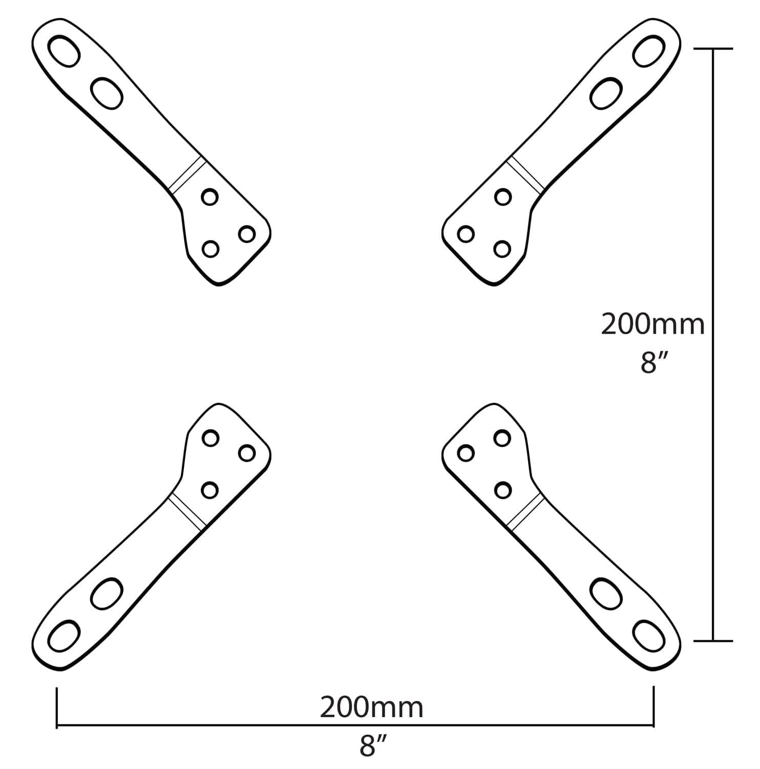 Mount-It! VESA Mount Adapter Kit, TV Wall Mount Bracket Adapter Converts 75x75 and 100x100 mm Patterns to 200x100 and 200x200 mm, Fits Most 23 inch to 42 inch TV's and Monitors, Hardware Included
