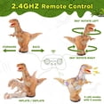 thumbnail image 5 of Xmhook 4ft Inflatable Dinosaur Remote Control Car with LED Sound & 360 °Rotation, Large Walking Dinosaur Blow up Toy for Kids Ages 3+ Gift, Brown, 5 of 9
