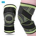 thumbnail image 3 of Rodilleras protectoras de invierno para entrenamiento deportivo al aire libre, transpirables, cálidas y elásticas, de color verde, talla L, 3 of 8