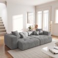 thumbnail image 3 of bokifol 104" Cloud Sectional Couch with Chaise,Modern Modular Sofa with Deep Seat,Upholstered Couches for Living Room Bedroom Apartments,Light Grey, 3 of 10