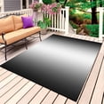 thumbnail image 4 of Outdoor Rug 3x5 ft Ombre White Black Outdoor Large Area Rug Non Slip Rubber Gradient Color Front Door Mat RV Rug Camping Carpet Patio Outdoor Rugs for Backyard Balcony Deck Porch Indoor, 4 of 9