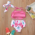 thumbnail image 3 of HAWEE Toddler Baby Girl Swimsuit Cute Bathing Suits Triangle Tassel Halter Bikini Tankini 2pc Bathing Suit Girls Swimwear, 3 of 7