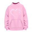 thumbnail image 4 of Breast Cancer Sweatshirt for Women Pink Ribbon Long Sleeve Tops,Breast Cancer Awareness Sweatshirts In October We Wear Pink Tshirt Pink Cancer Support Sweaters,Pullover with Kangaroo Pocket Pink, 4 of 4